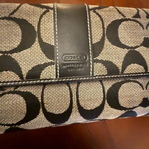 Coach wallet, trifold with checkbook cover